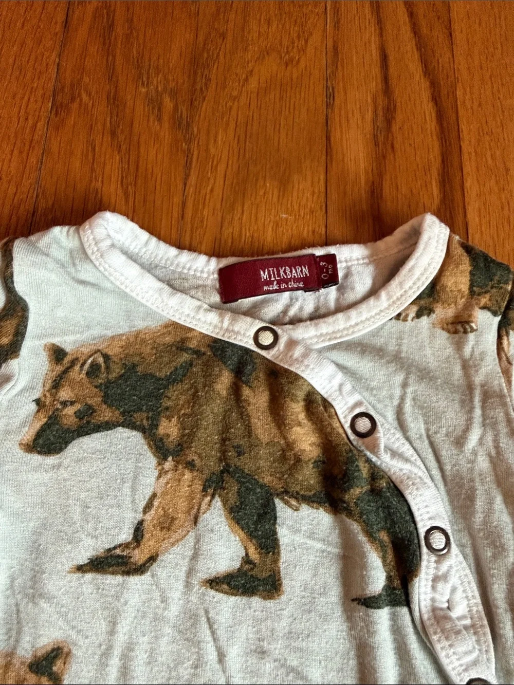 Milkbarn Grizzly Bear Footie Pajama